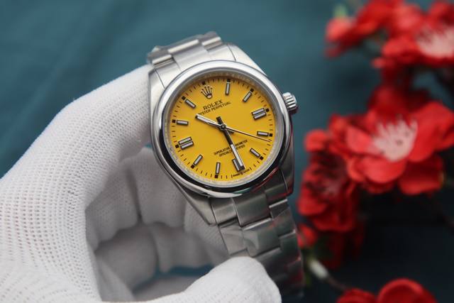 36Mm-41Mmrolex Oyster Perpetual蚝式恒动41Mm 官方同步124300型号完美打造原装细节西铁城机芯腕表的原装细节 表壳 316L